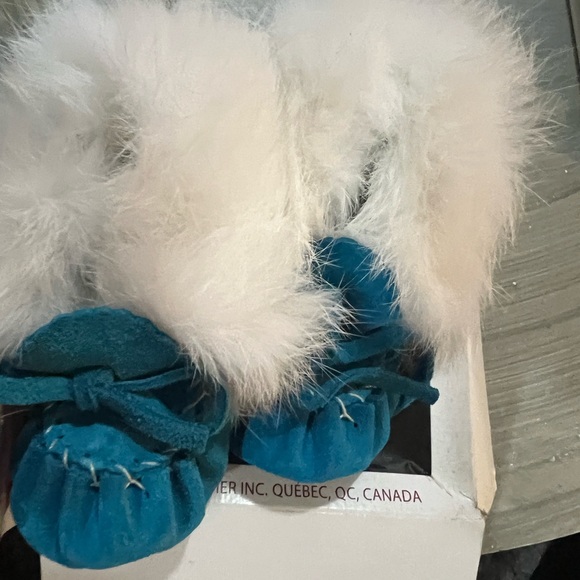 Baby mocassin slippers in Blue size 4 - Picture 2 of 4